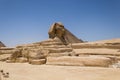 Architectural detail of the Giza pyramid complex Royalty Free Stock Photo